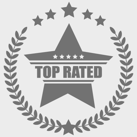a top rated star icon badge